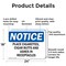 Signmission Place Cigarettes Butts Ashes In Receptacles, 24 in W x Rectangle, Aluminum OS-2PACK-NS-A-1824-L-16345 - alternate 8